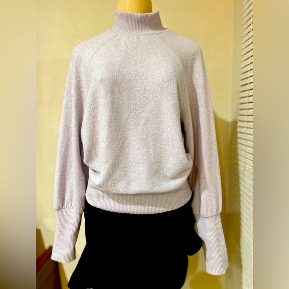 Maeve Anthropologie Sweater Womens XS  Laney Lavender Knit Turtleneck Ribbed - Picture 1 of 9